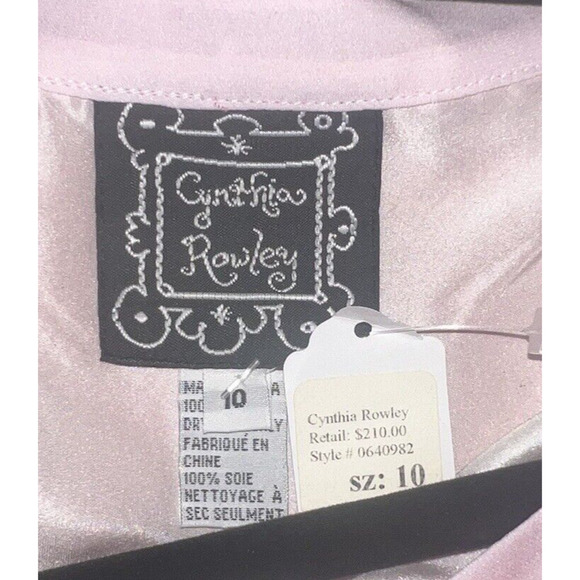 Cynthia Rowley Lightweight Summer Top Cap Sleeve Pink Heart Size 10 - Picture 5 of 7